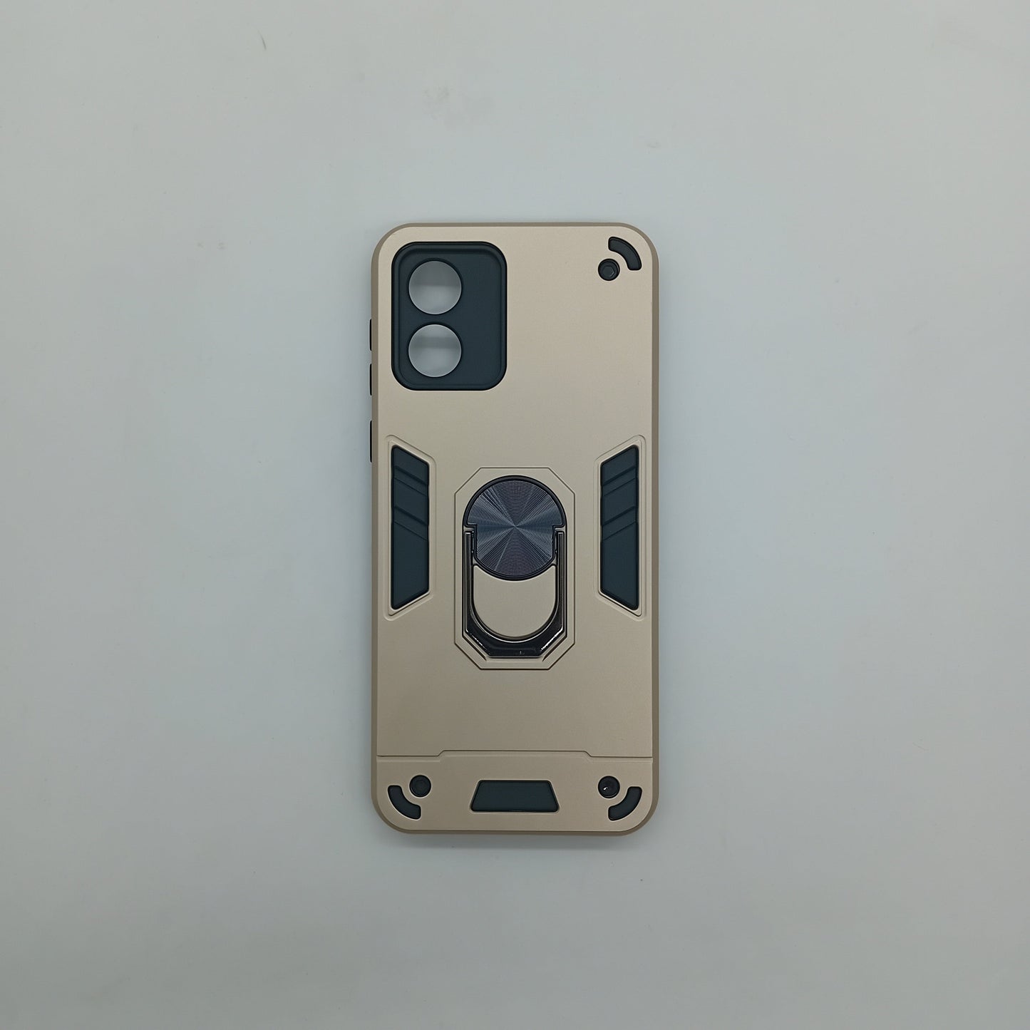 Motorola E13 Case: Slim, Shockproof Hard PC Back Cover w/ Ring Holder