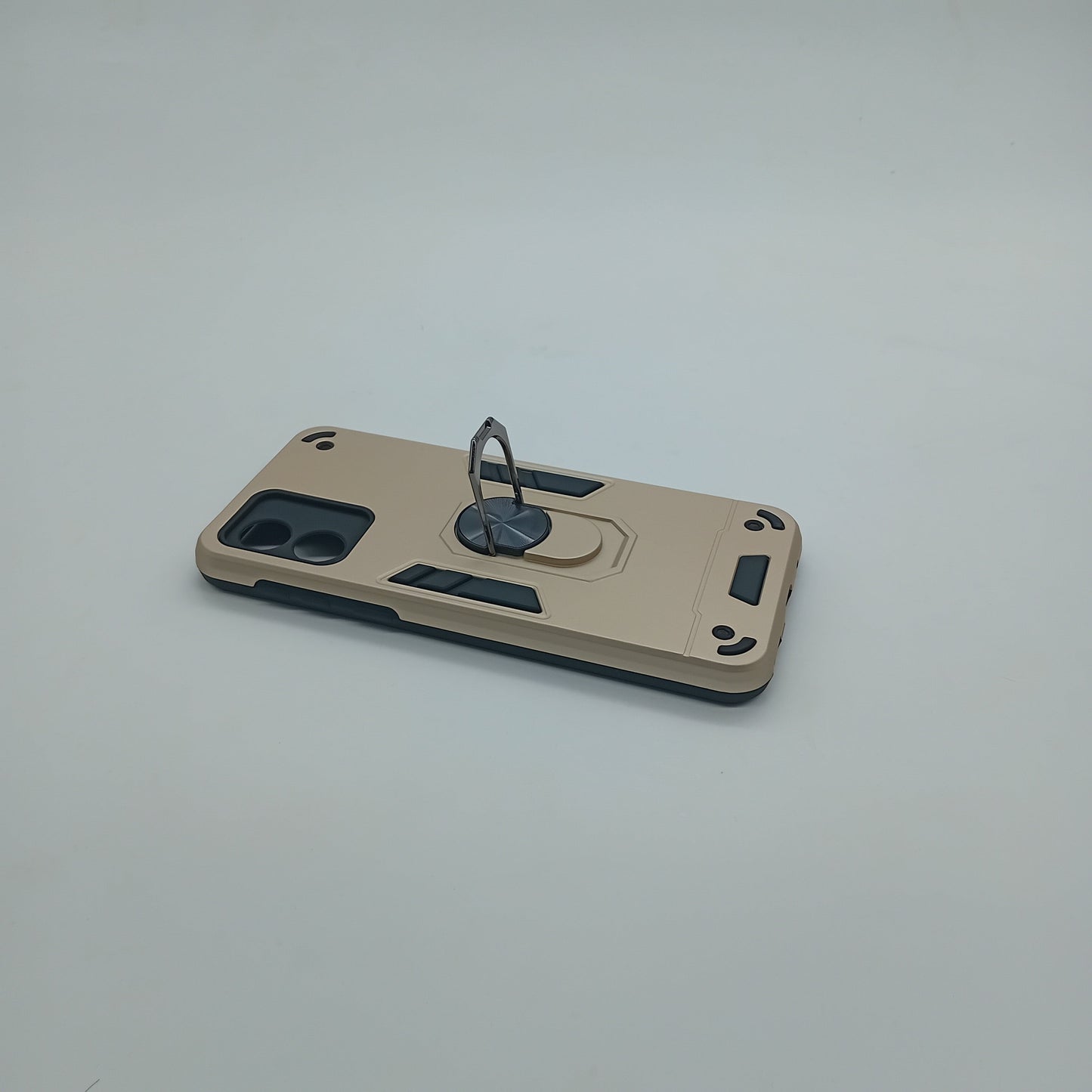 Motorola E13 Case: Slim, Shockproof Hard PC Back Cover w/ Ring Holder