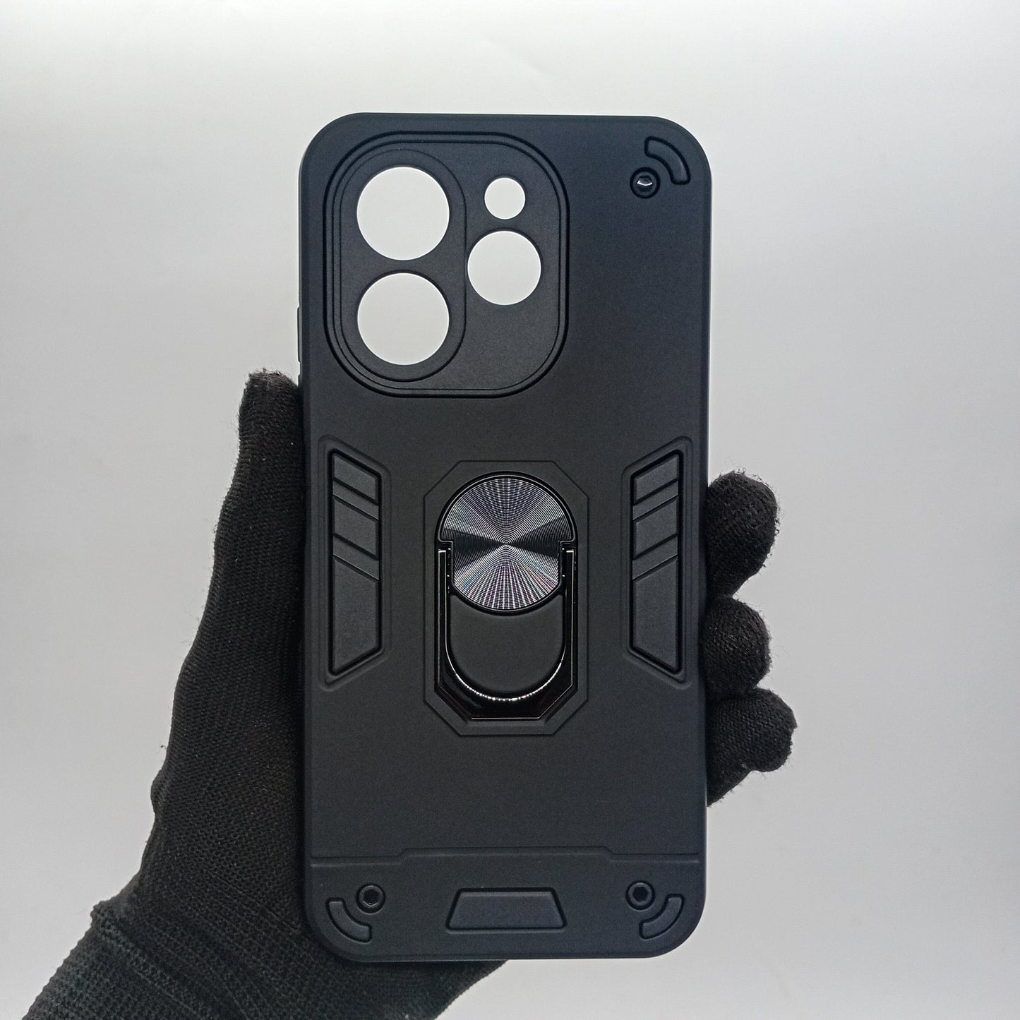 Tecno Spark 30 Hard PC Case w/ Ring Holder, Shockproof Slim Cover