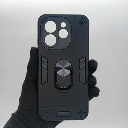 Tecno Spark 30 Hard PC Case w/ Ring Holder, Shockproof Slim Cover