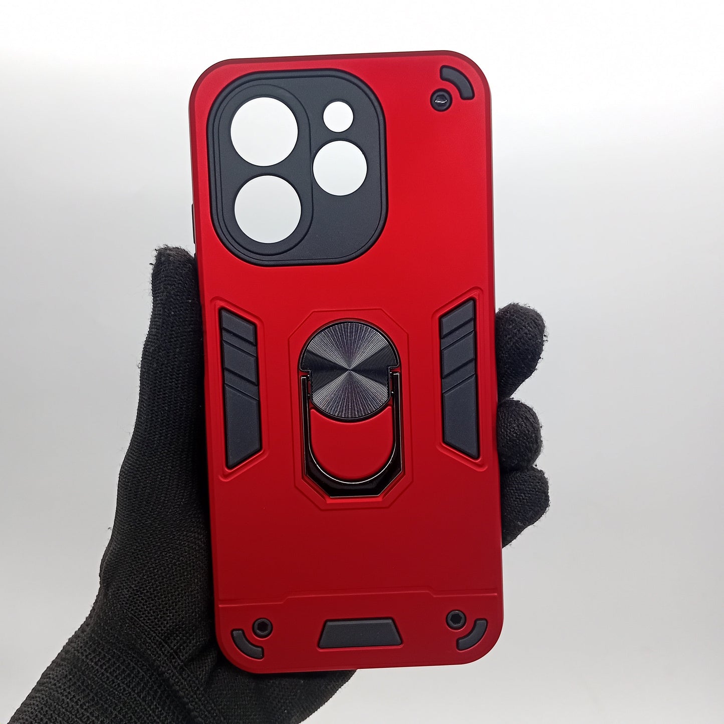 Tecno Spark 30 Hard PC Case w/ Ring Holder, Shockproof Slim Cover