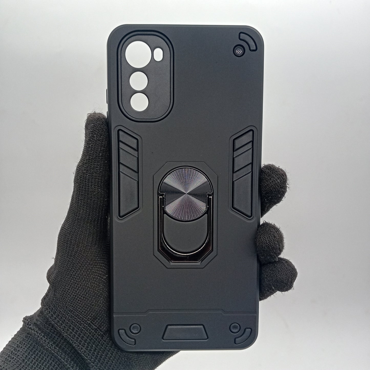Motorola E32 Hard Case: Ring Holder, Shockproof Slim Cover