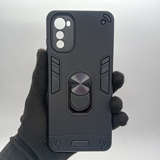 Motorola E32 Hard Case: Ring Holder, Shockproof Slim Cover