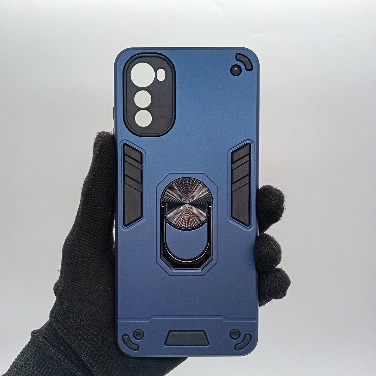 Motorola E32 Hard Case: Ring Holder, Shockproof Slim Cover