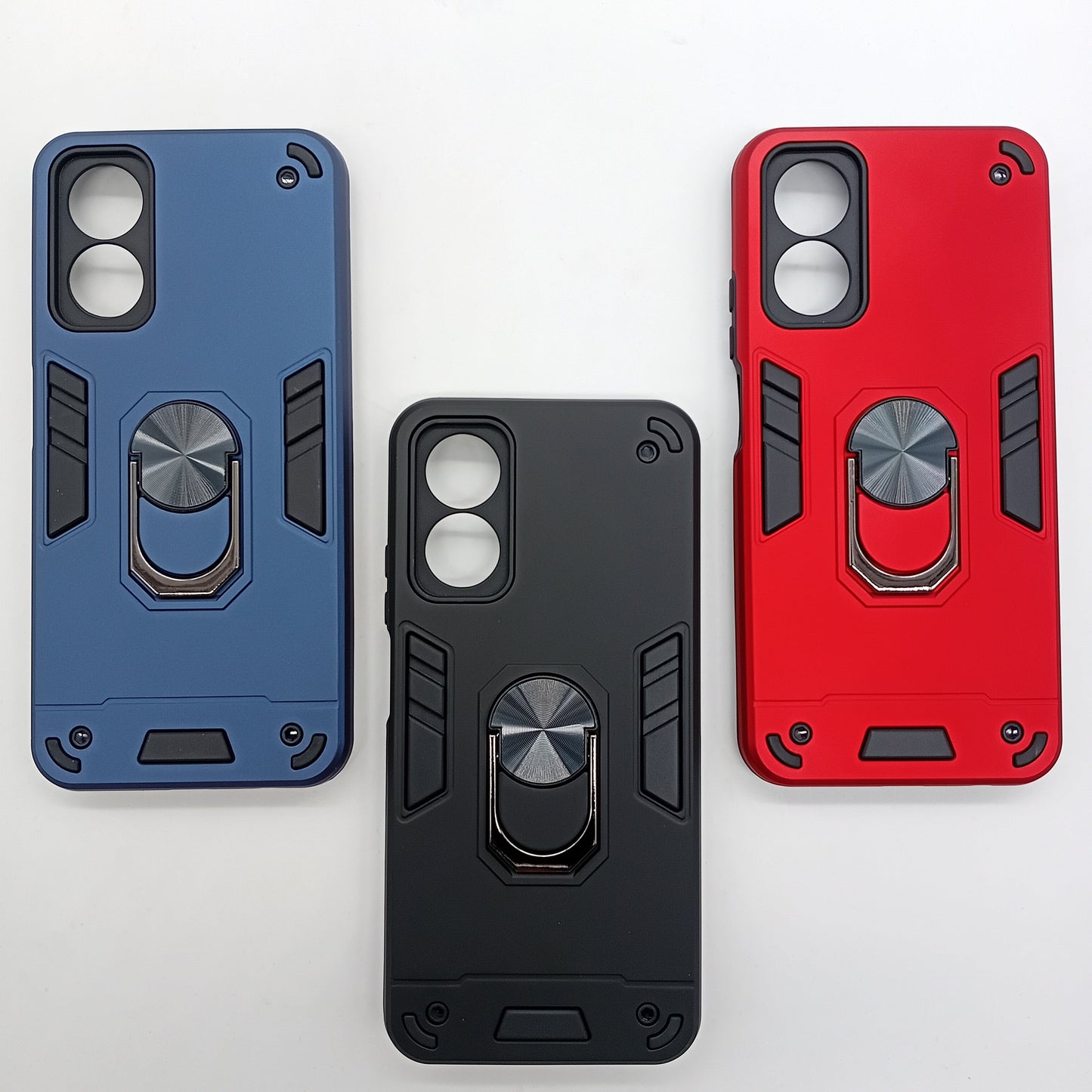 OPPO A17 Shockproof Hard PC Case with Ring Holder Slim Cover