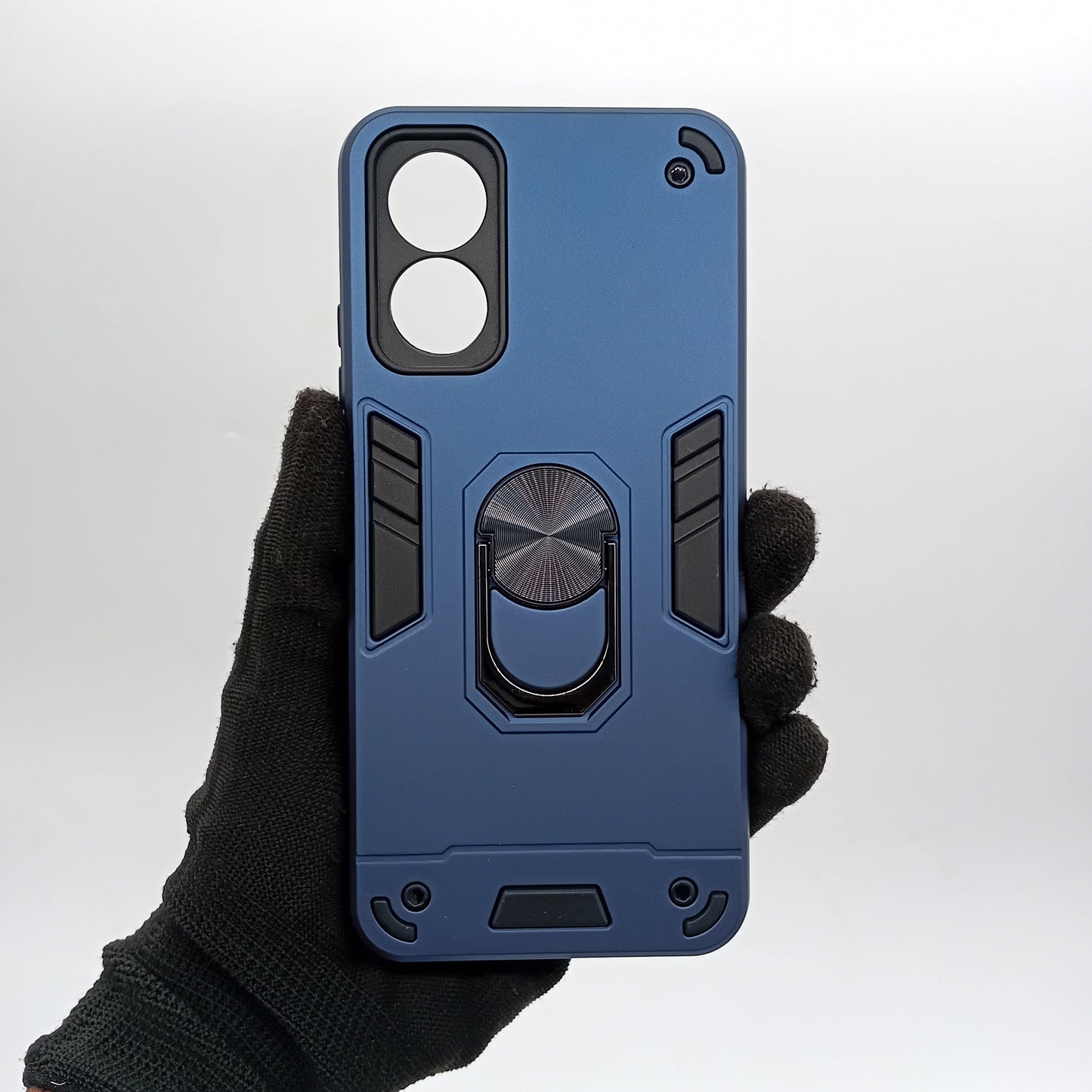 OPPO A17 Shockproof Hard PC Case with Ring Holder Slim Cover