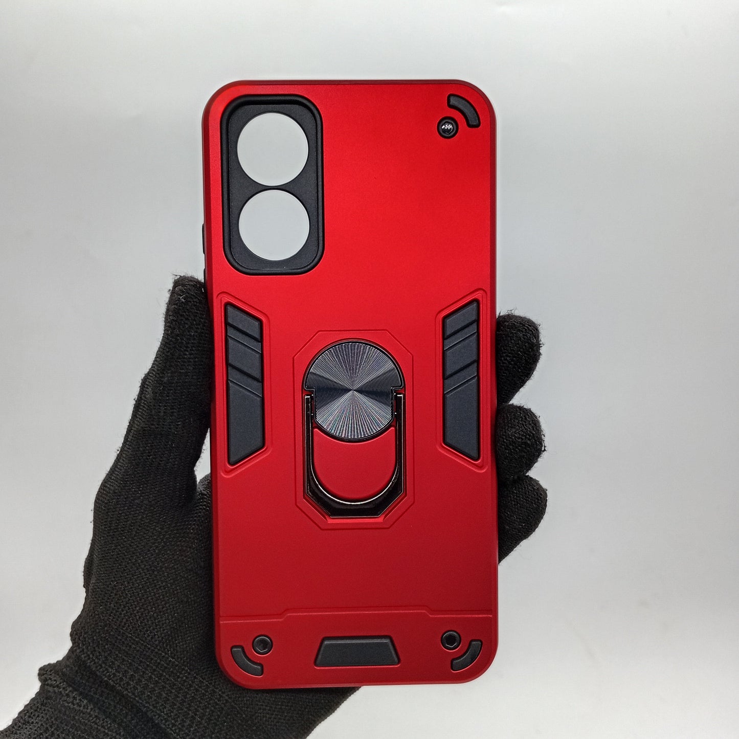 OPPO A17 Shockproof Hard PC Case with Ring Holder Slim Cover