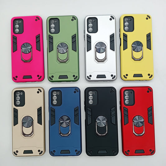 Samsung A03s Hard PC Case w/ Ring Holder, Shockproof Slim Cover