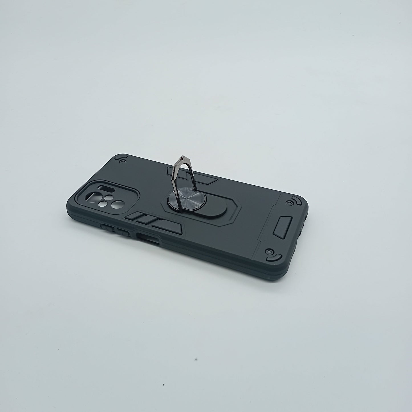 Redmi Note 10 Hard PC Case with Ring Holder - Shockproof Slim Cover