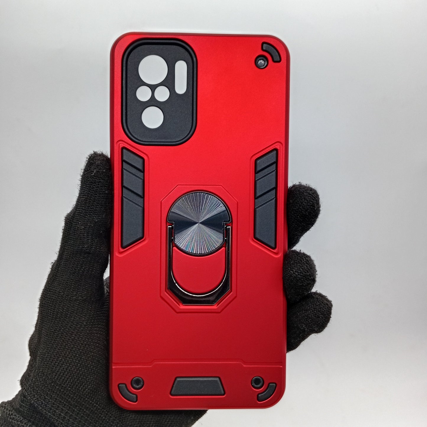 Redmi Note 10 Hard PC Case with Ring Holder - Shockproof Slim Cover