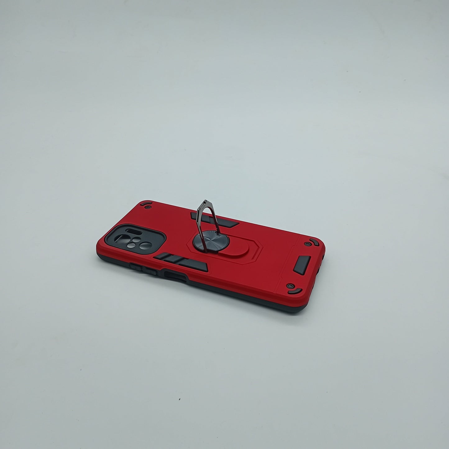 Redmi Note 10 Hard PC Case with Ring Holder - Shockproof Slim Cover