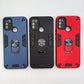 Infinix Smart 5 Hard PC Case: Shockproof Slim Cover with Ring Holder