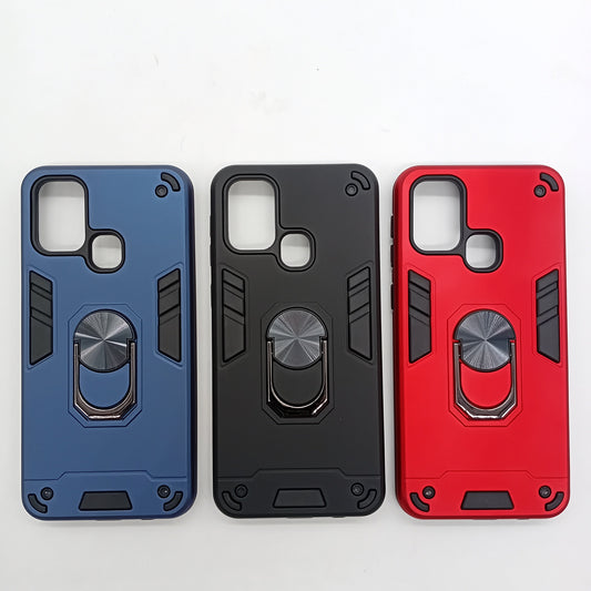 Samsung M31 Shockproof Ring Holder Case - Slim Hard Cover