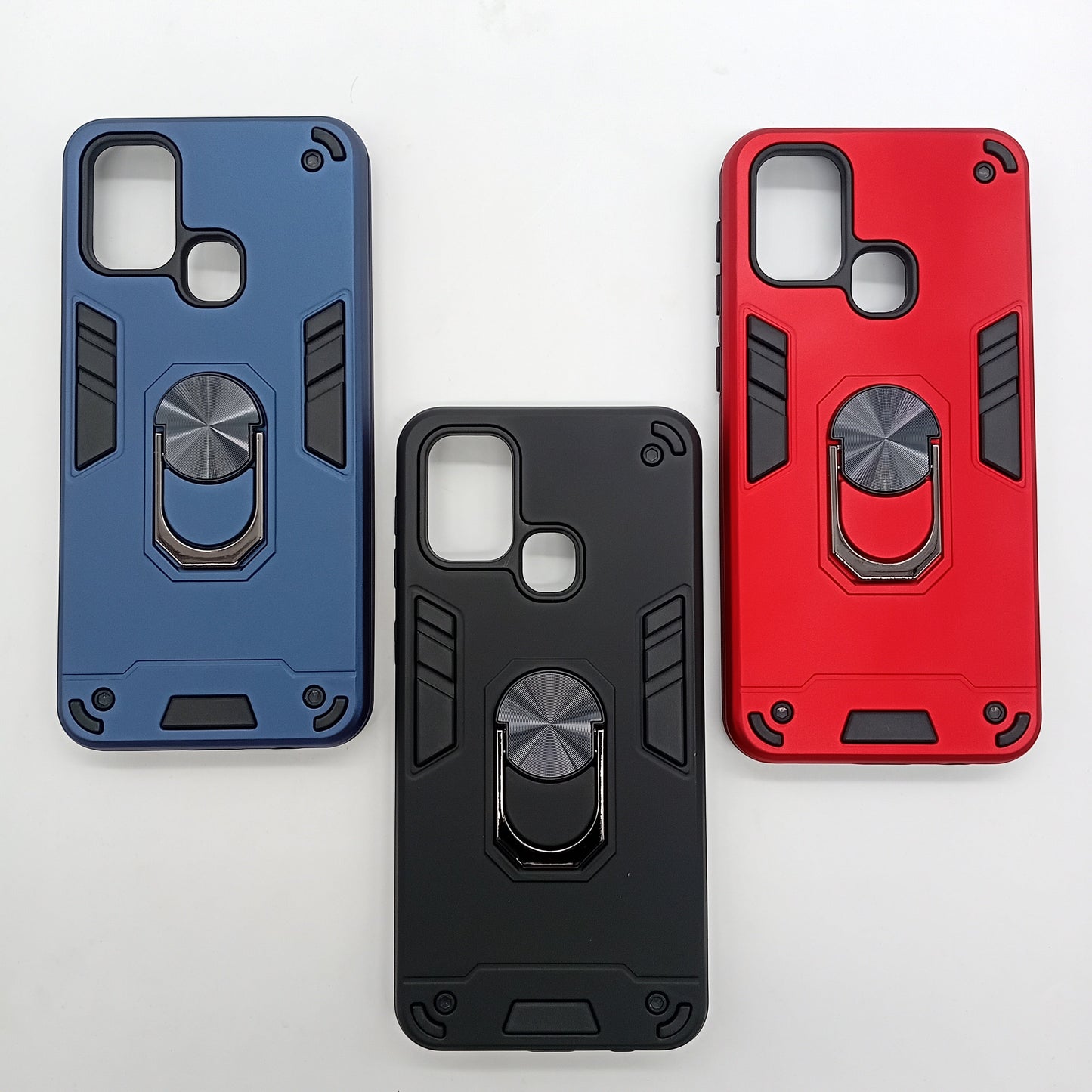 Samsung M31 Shockproof Ring Holder Case - Slim Hard Cover