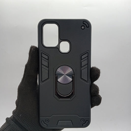 Samsung M31 Shockproof Ring Holder Case - Slim Hard Cover
