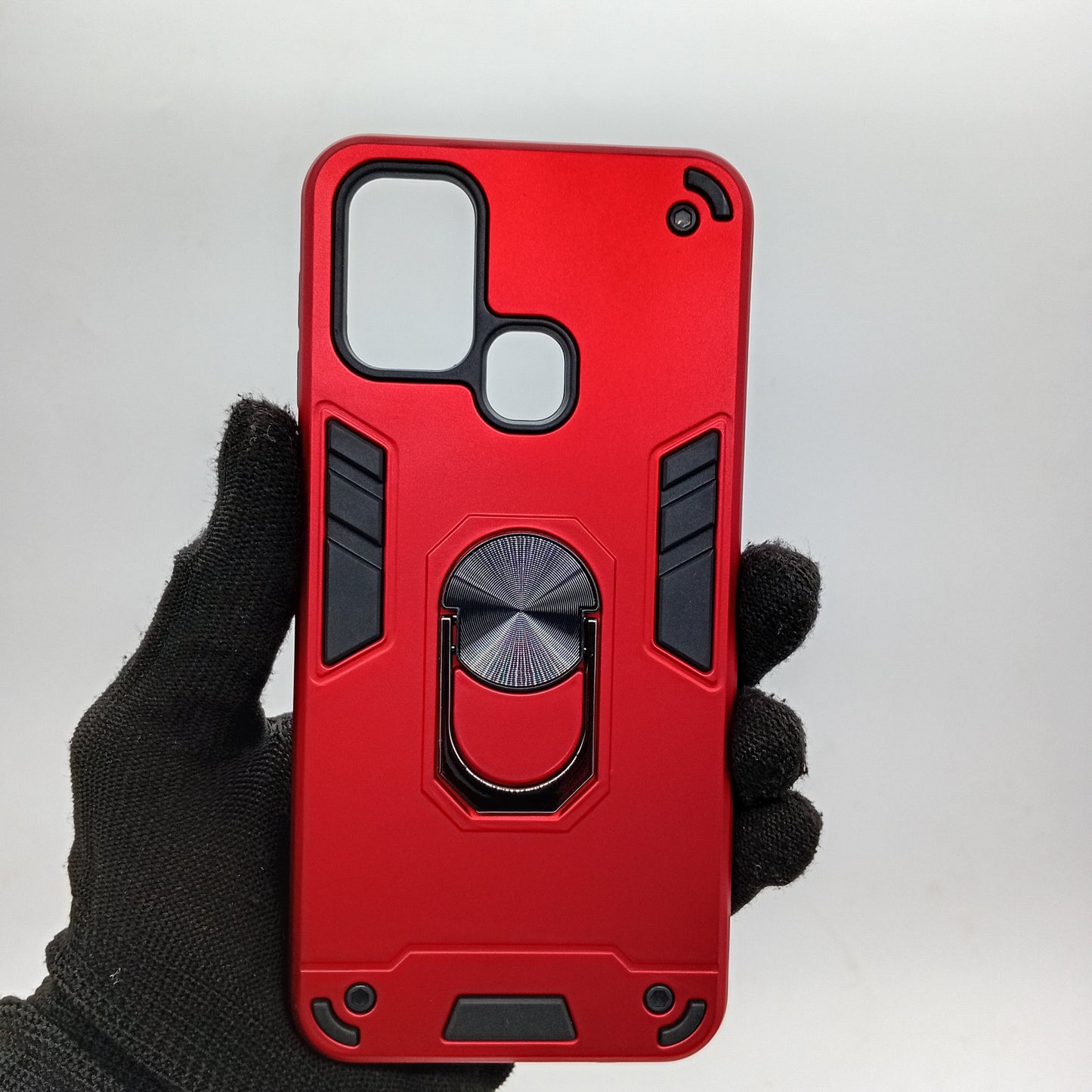 Samsung M31 Shockproof Ring Holder Case - Slim Hard Cover