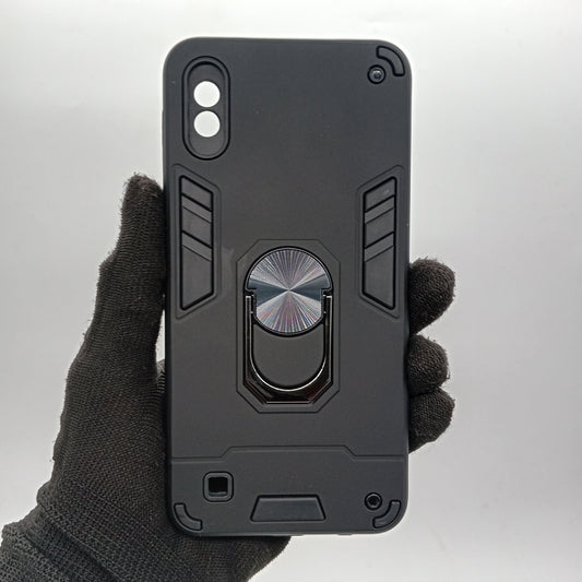 Samsung A10 Hard PC Case | Ring Holder, Shockproof Slim Cover