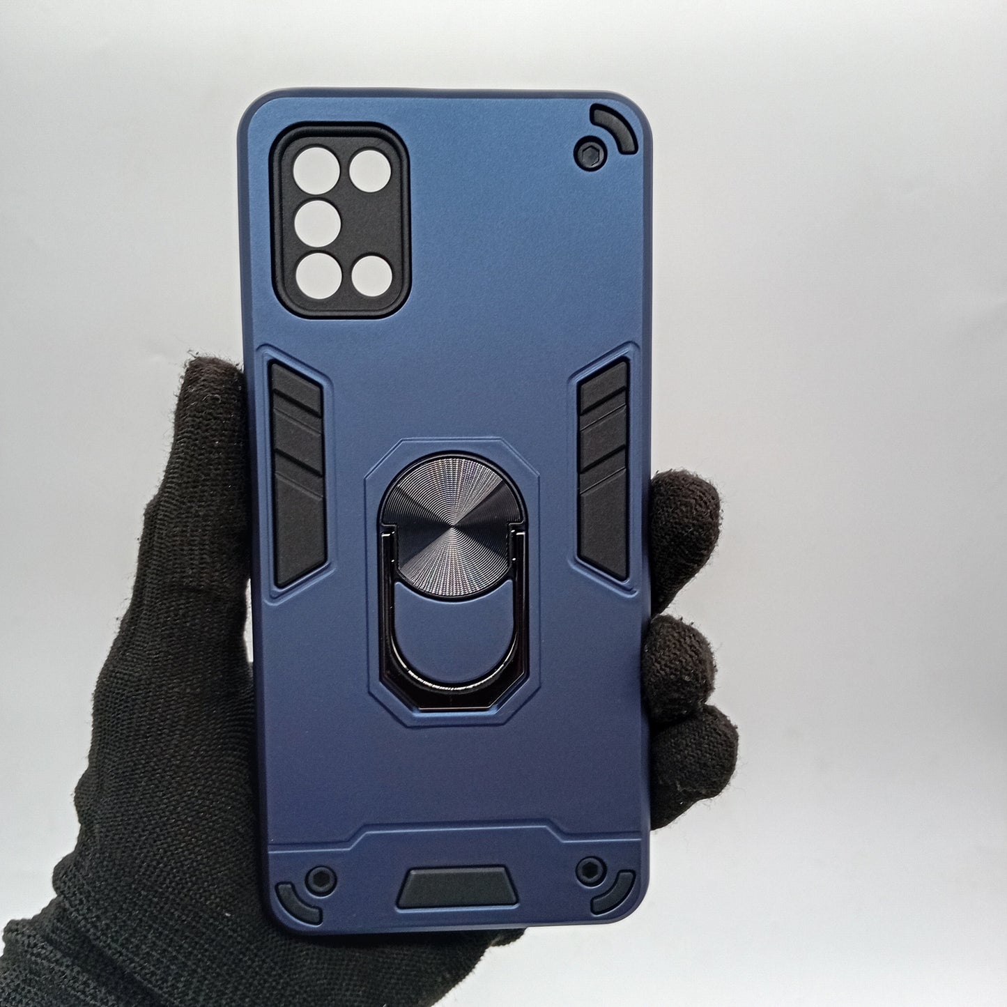 Samsung A31 Hard PC Case with Ring Holder - Shockproof Slim Cover