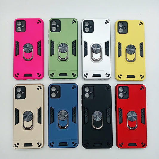 Samsung A05 Hard PC Case with Ring Holder - Shockproof Slim Cover