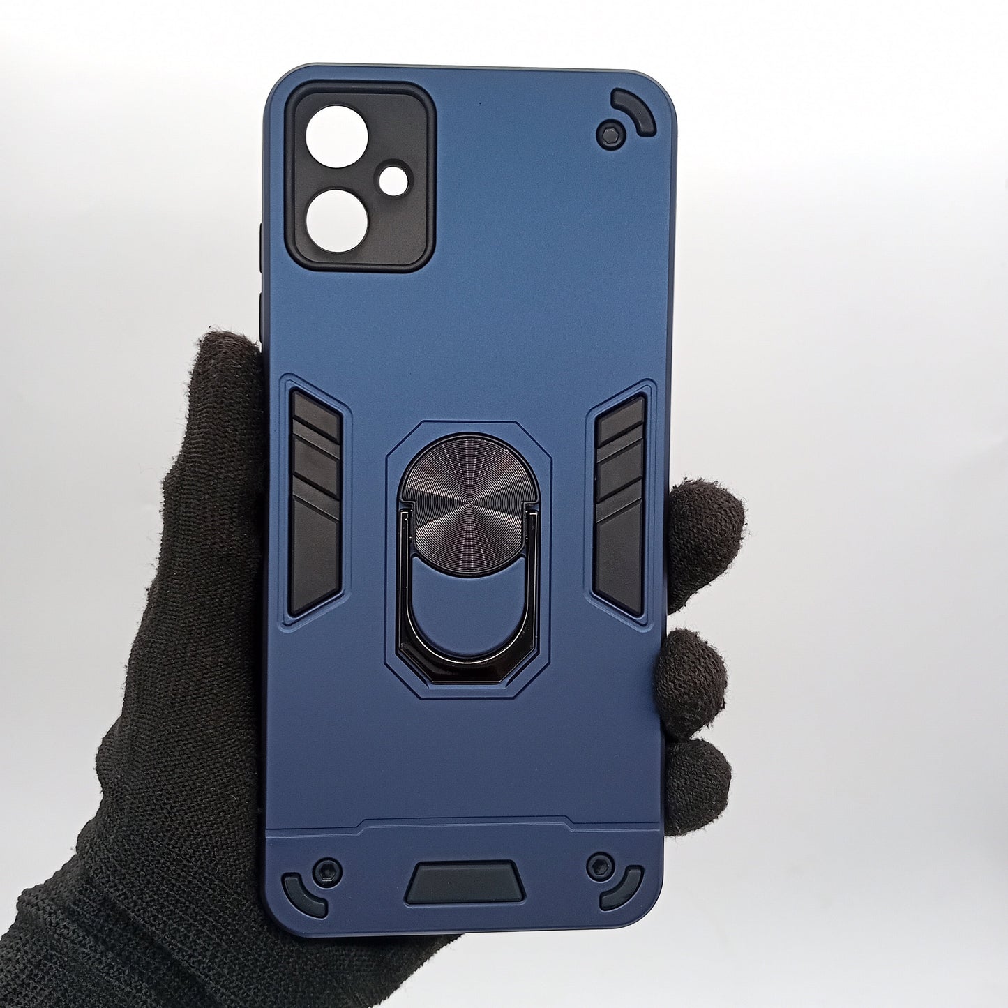 Samsung A05 Hard PC Case with Ring Holder - Shockproof Slim Cover