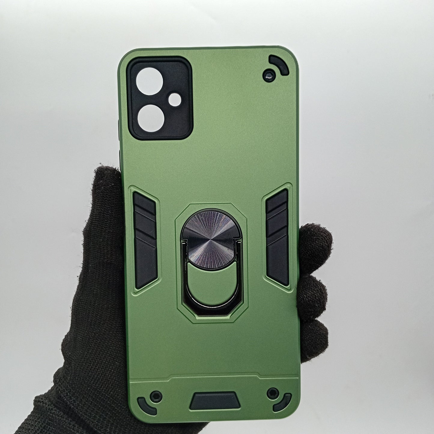Samsung A05 Hard PC Case with Ring Holder - Shockproof Slim Cover