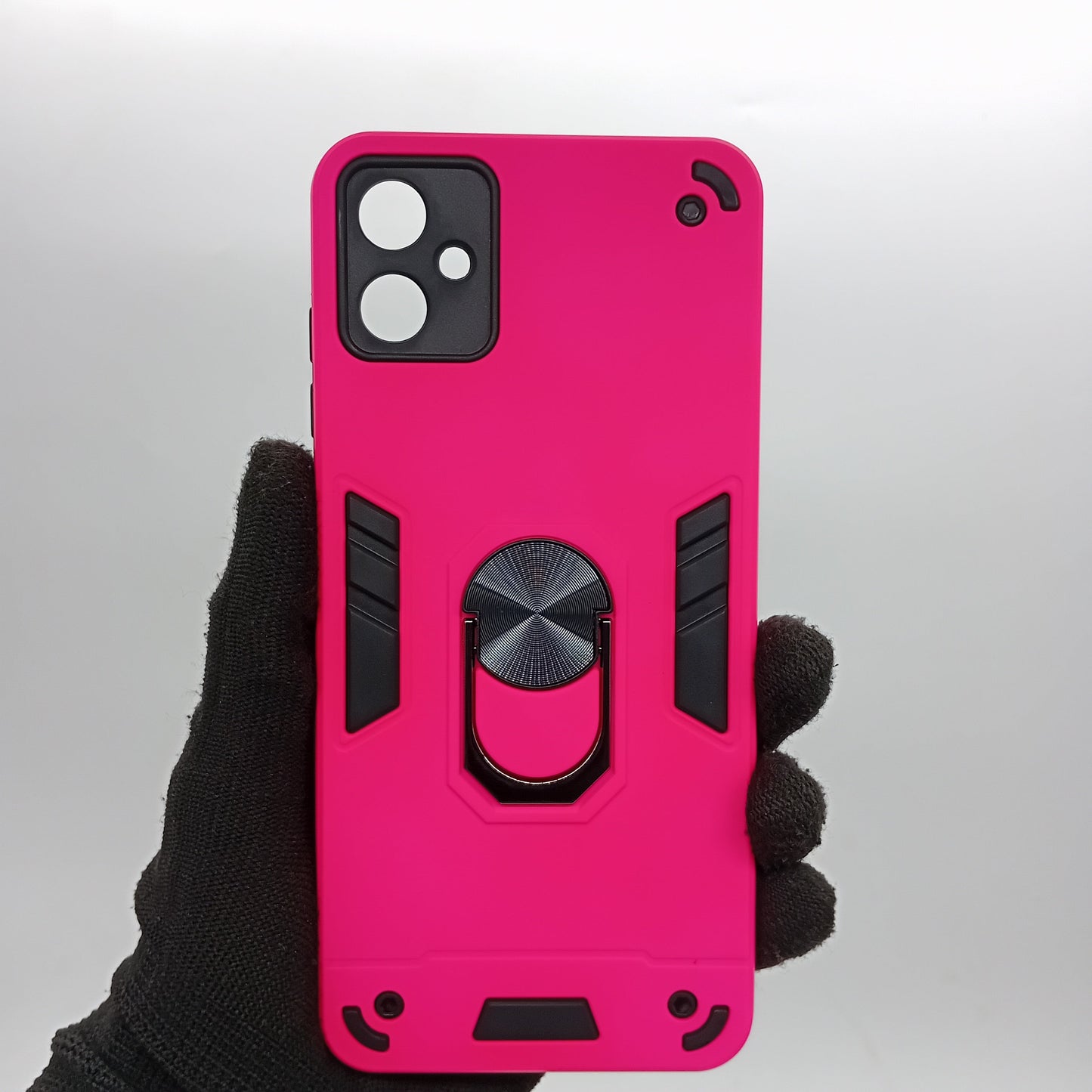 Samsung A05 Hard PC Case with Ring Holder - Shockproof Slim Cover
