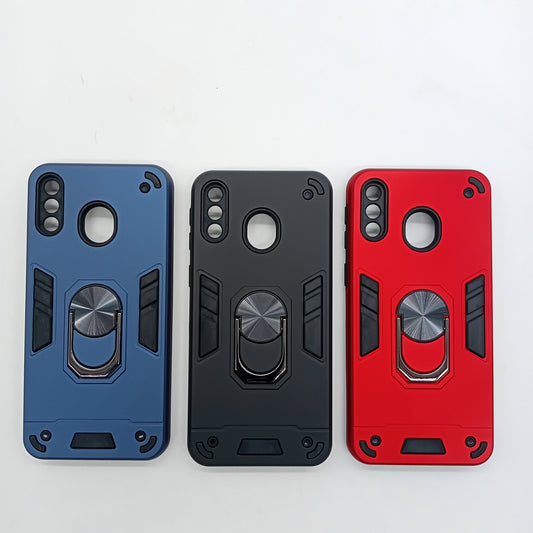 Samsung M20 Hard PC Shockproof Case with Ring Holder, Slim Back Cover