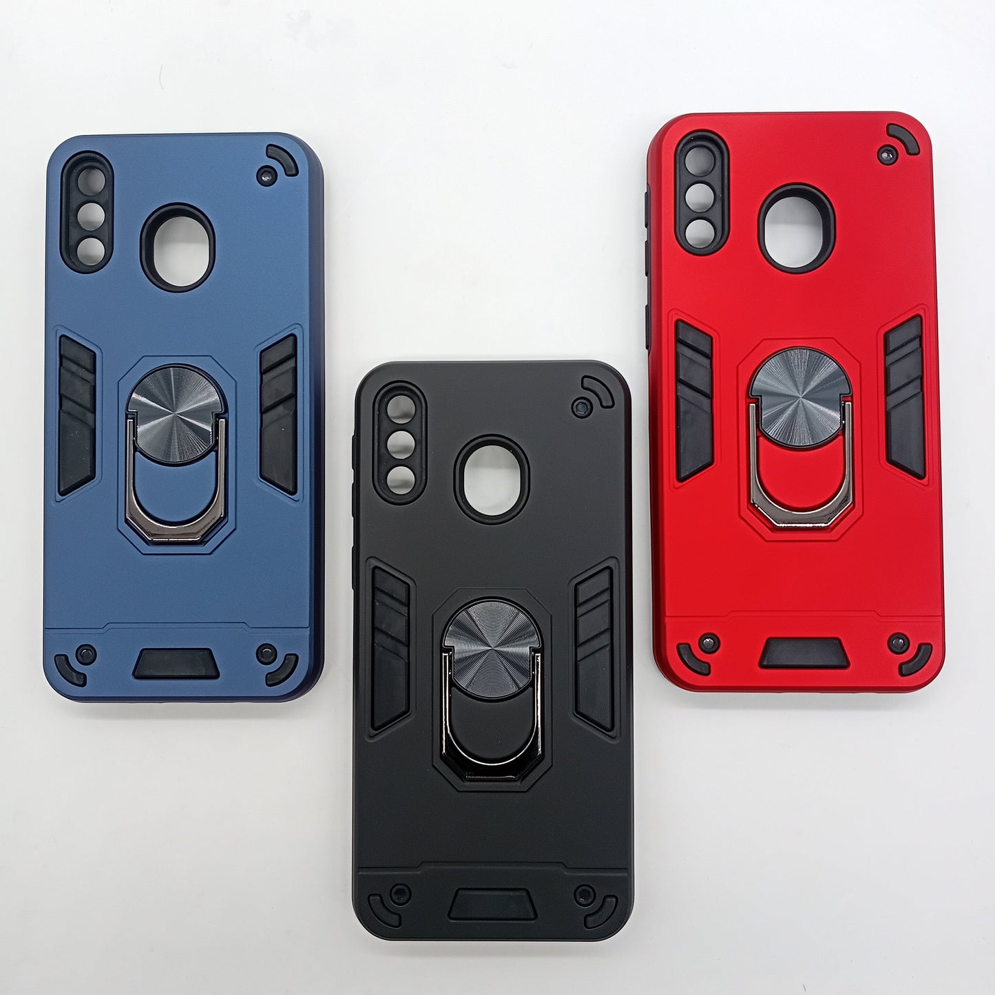 Samsung M20 Hard PC Shockproof Case with Ring Holder, Slim Back Cover