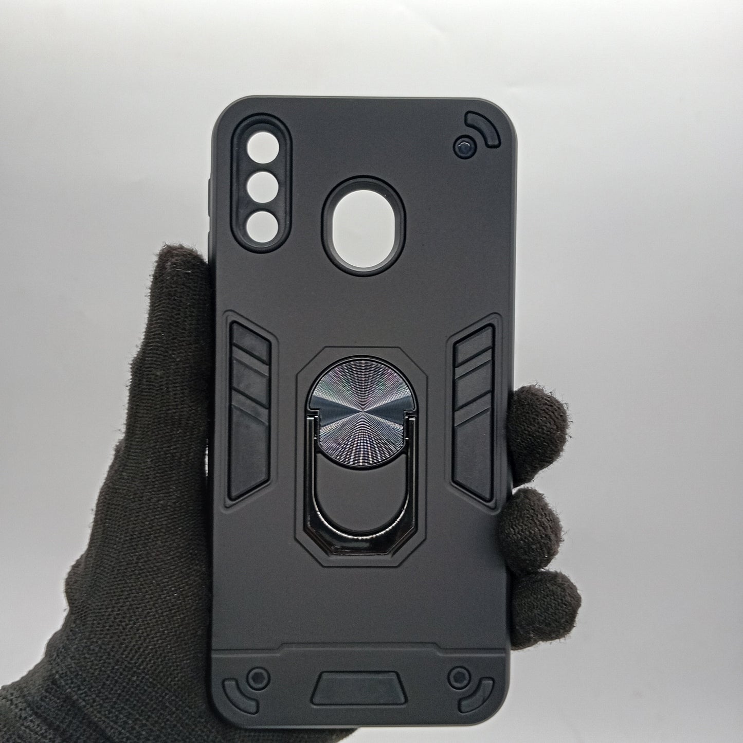 Samsung M20 Hard PC Shockproof Case with Ring Holder, Slim Back Cover