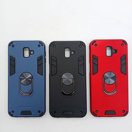 Samsung J6 Plus Hard PC Shockproof Slim Case with Ring Holder