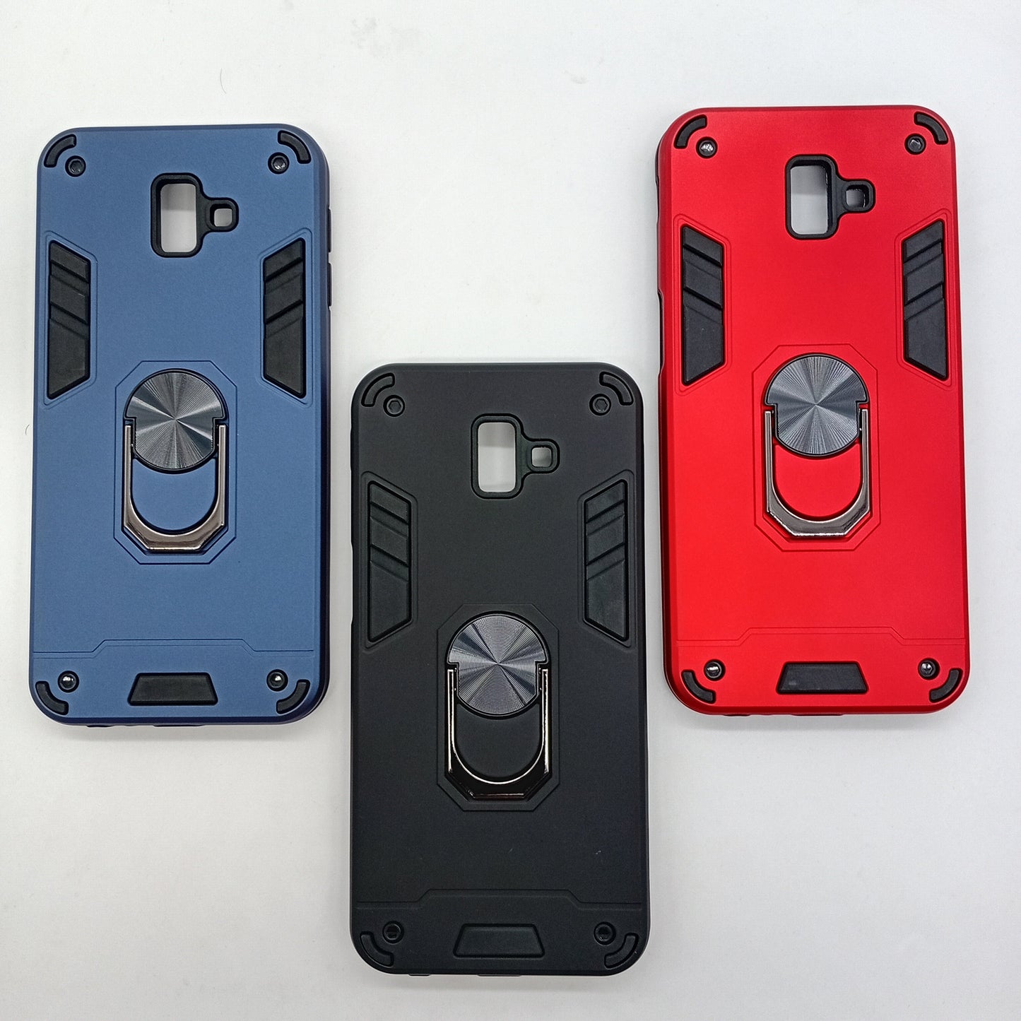 Samsung J6 Plus Hard PC Shockproof Slim Case with Ring Holder