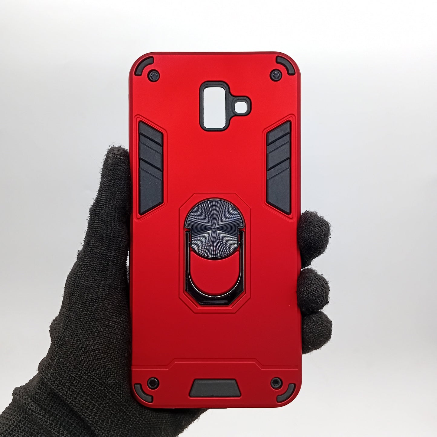 Samsung J6 Plus Hard PC Shockproof Slim Case with Ring Holder