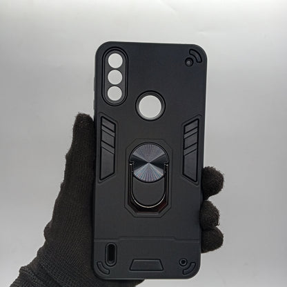 Motorola E7 Hard PC Slim Shockproof Case with Ring Holder