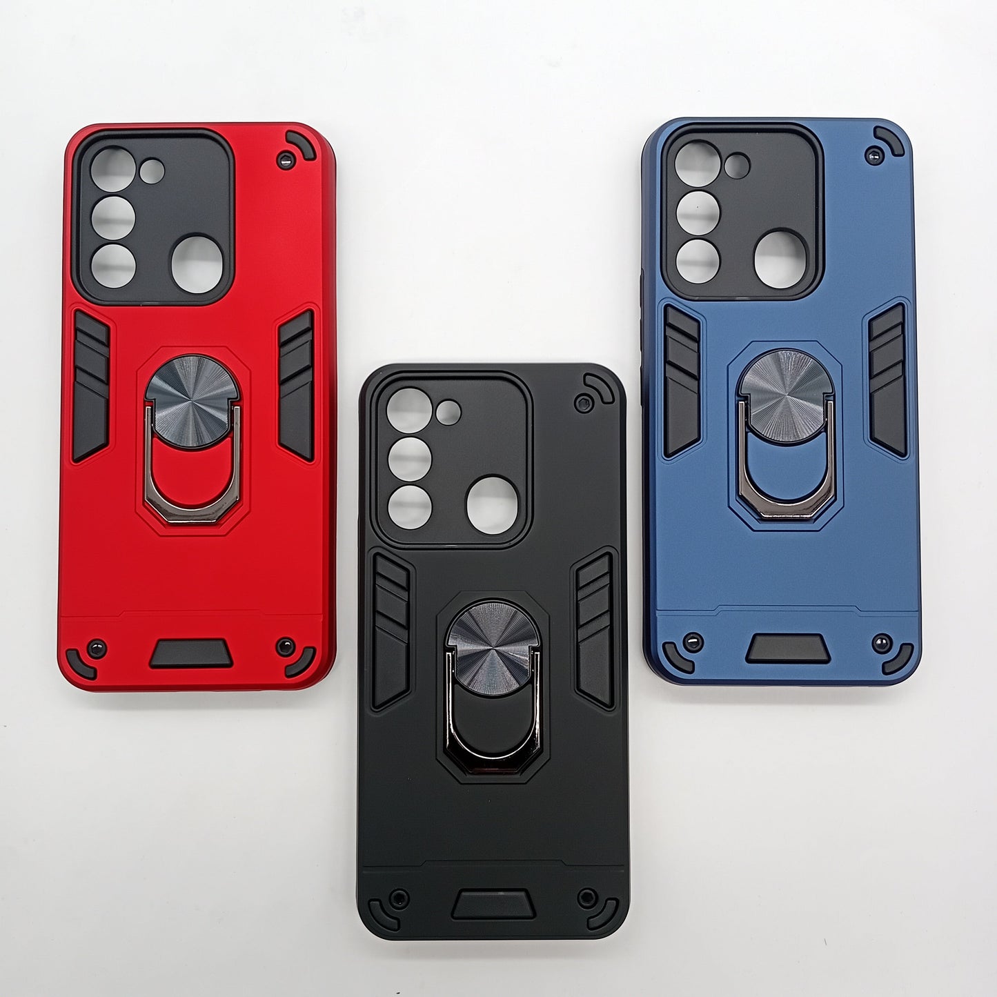 Tecno Spark 8C Hard PC Case with Ring Holder, Shockproof Slim Cover