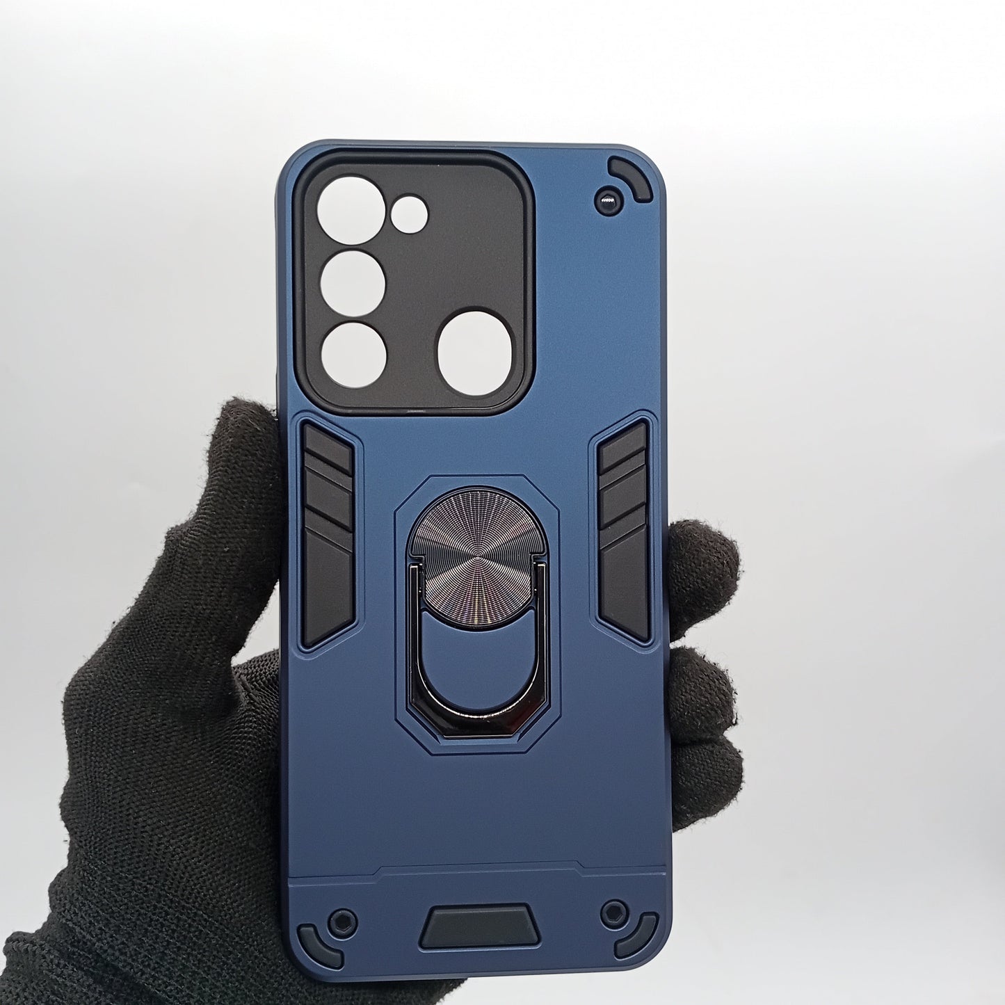 Tecno Spark 8C Hard PC Case with Ring Holder, Shockproof Slim Cover