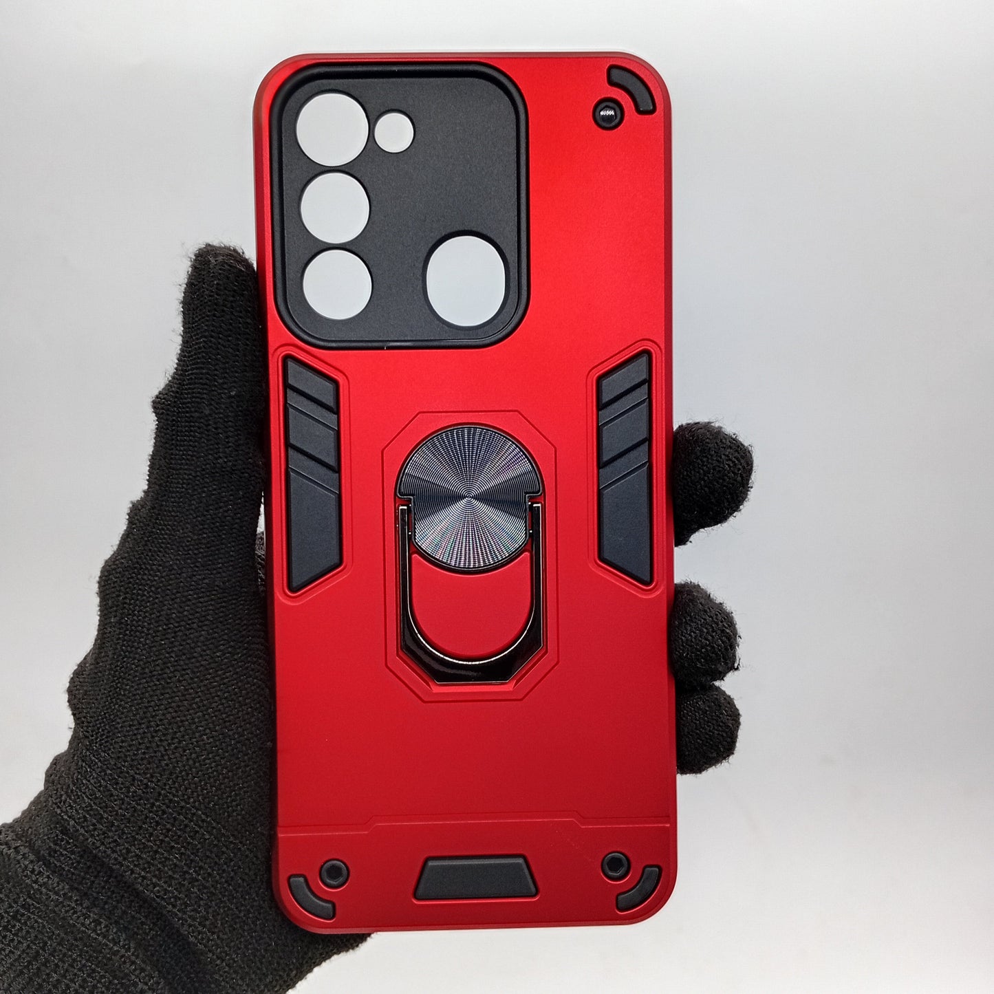 Tecno Spark 8C Hard PC Case with Ring Holder, Shockproof Slim Cover