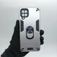 Samsung A12 Hard PC Case with Ring Holder, Shockproof Slim Cover