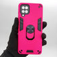 Samsung A12 Hard PC Case with Ring Holder, Shockproof Slim Cover