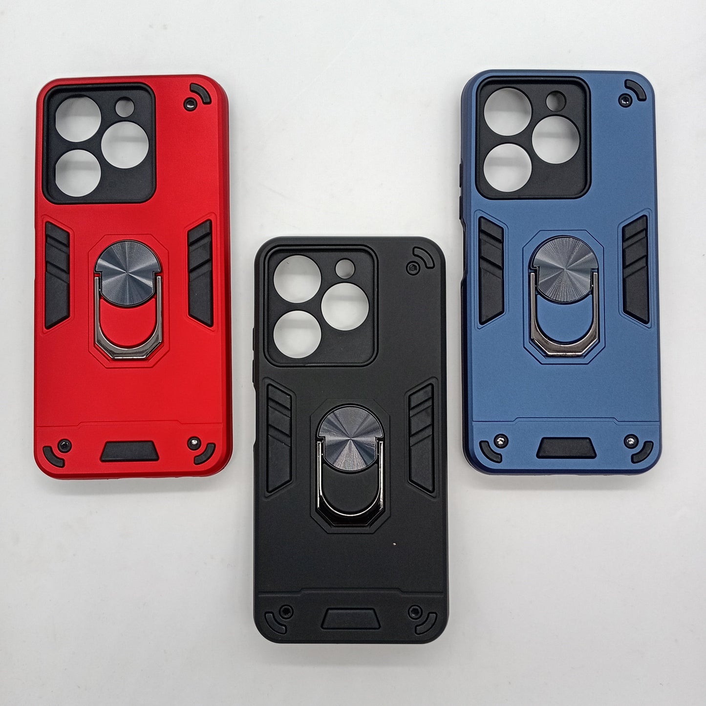 itel A70 Hard PC Case w/ Ring Holder - Shockproof Slim Cover