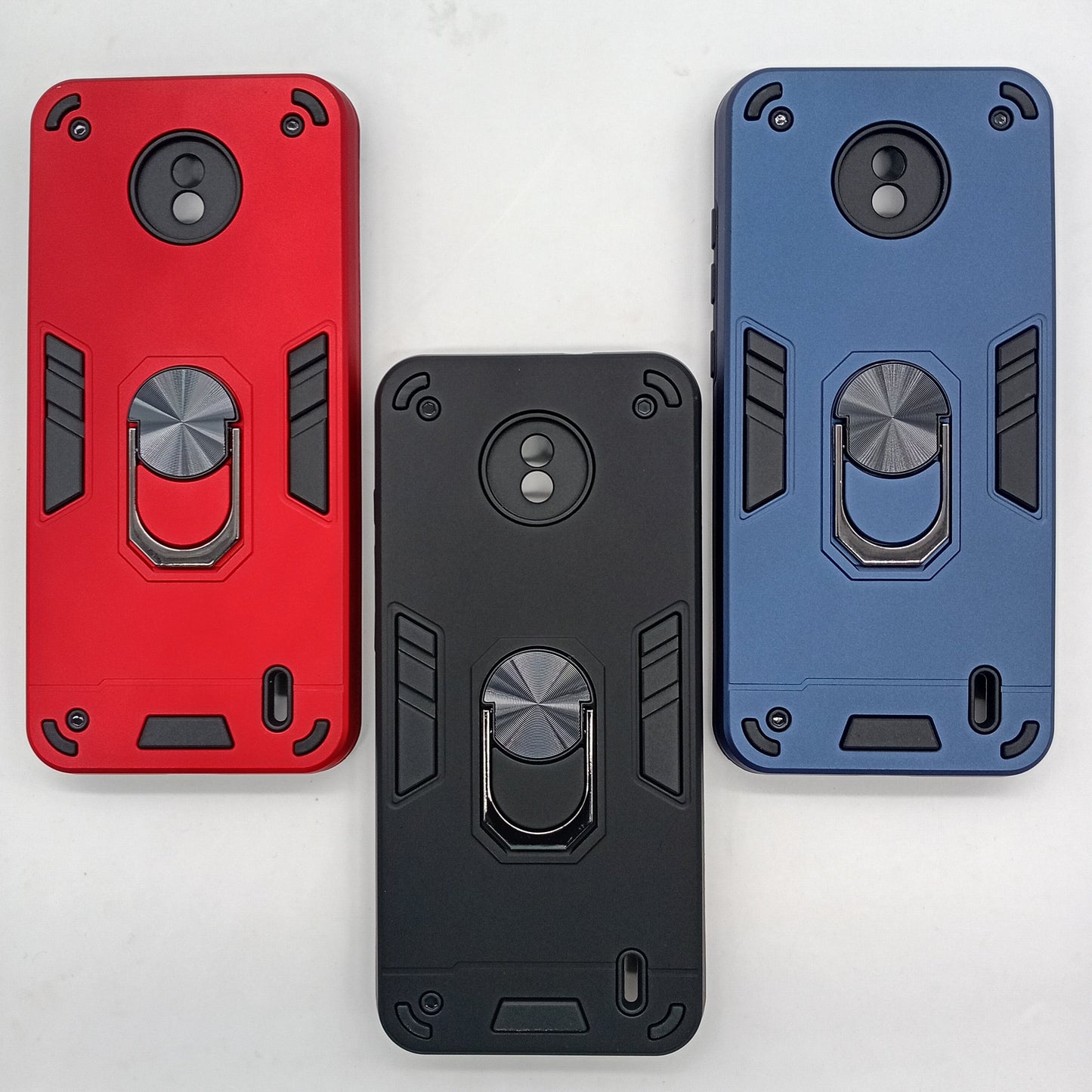 Nokia C10 Hard PC Case with Ring Holder - Shockproof Slim Cover