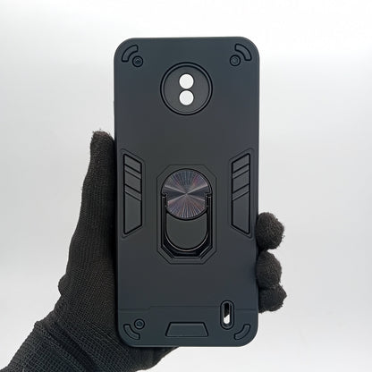 Nokia C10 Hard PC Case with Ring Holder - Shockproof Slim Cover