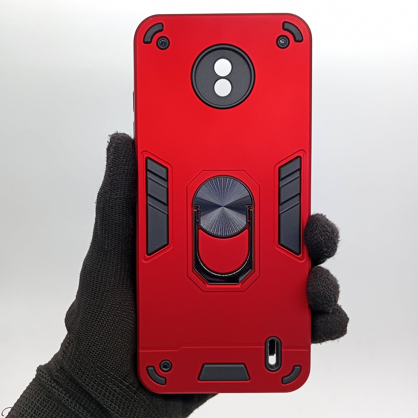 Nokia C10 Hard PC Case with Ring Holder - Shockproof Slim Cover