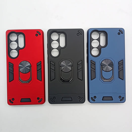 Samsung S25 Ultra Hard PC Case: Shockproof Slim Cover with Ring Holder