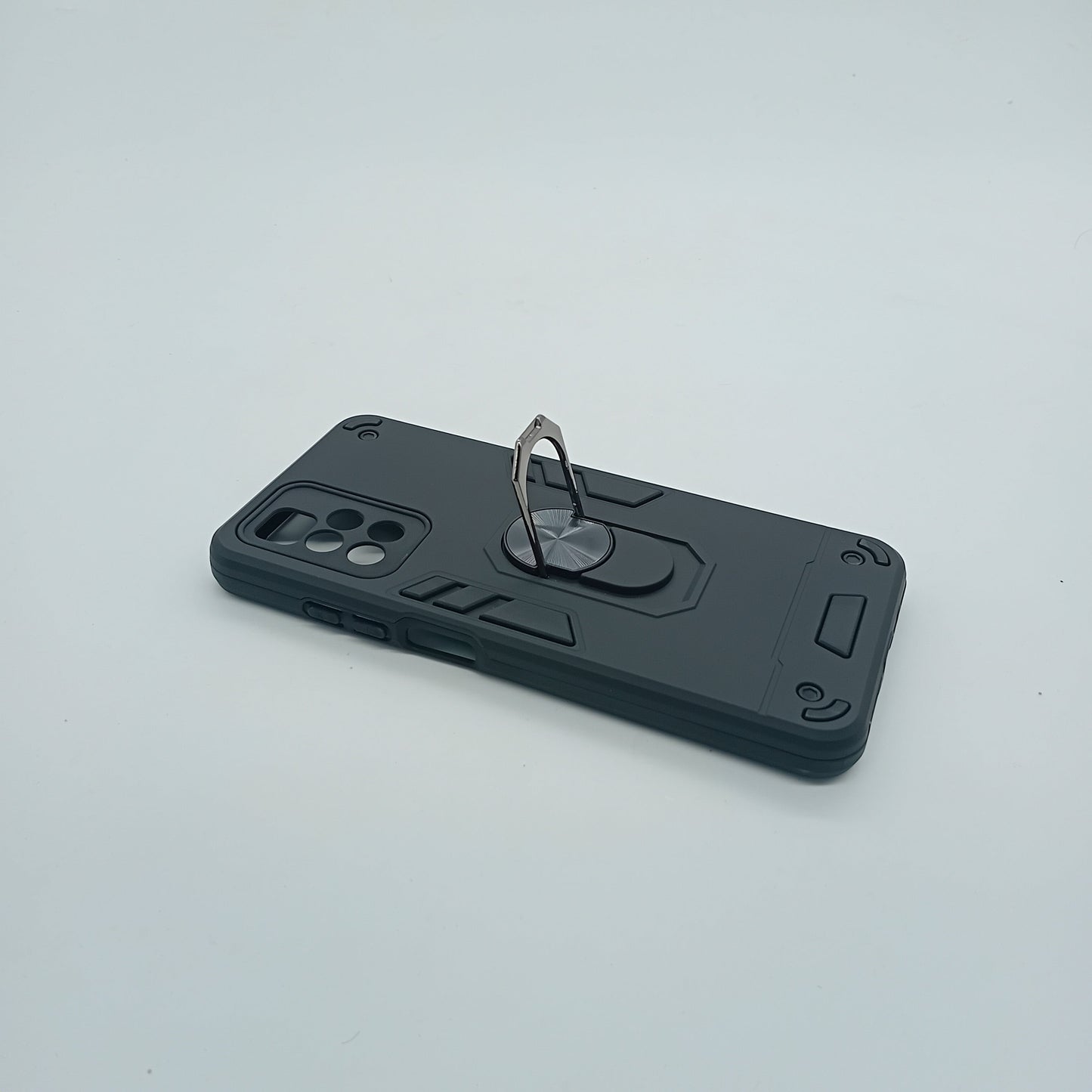 Redmi 10 Shockproof Hard PC Case with Ring Holder Kickstand