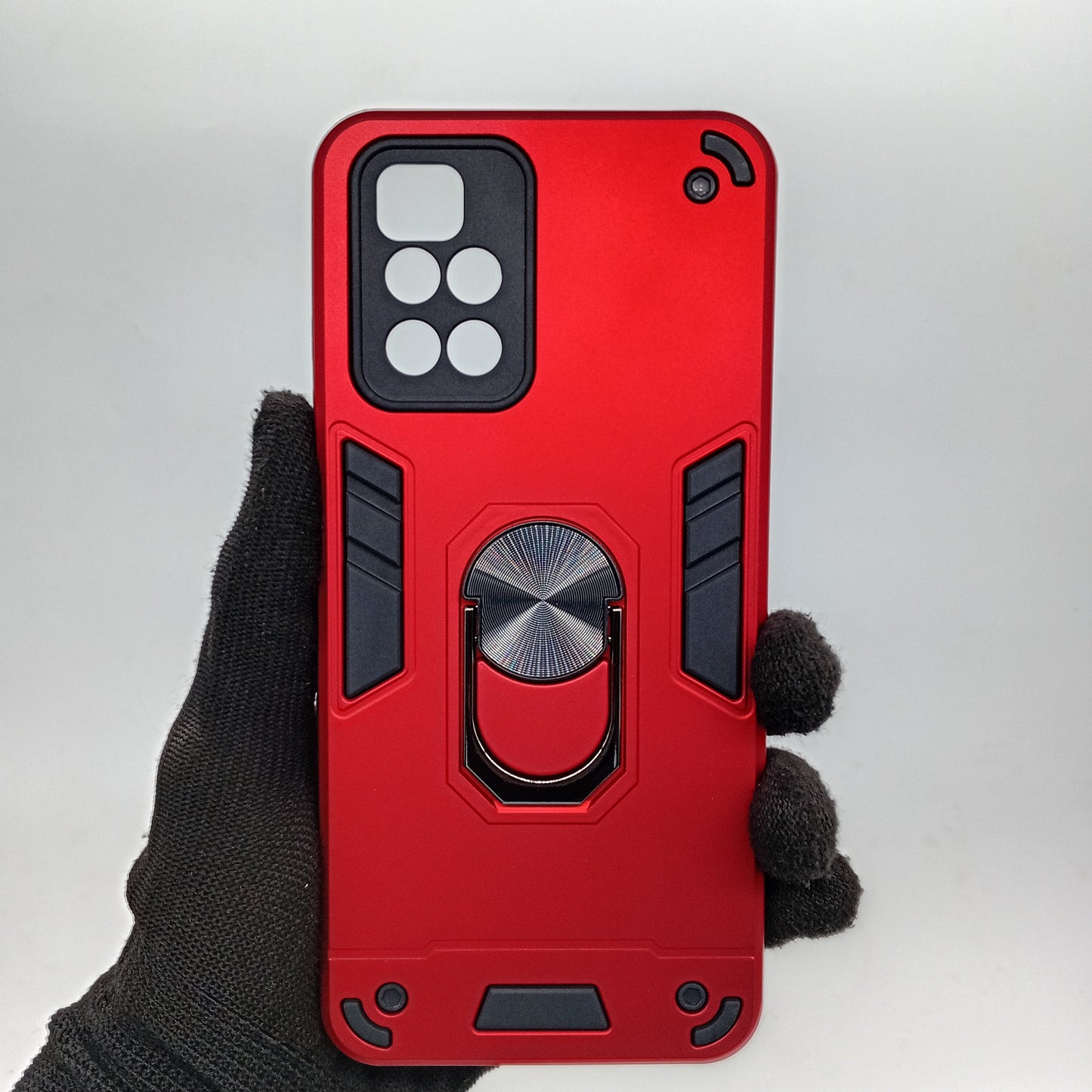 Redmi 10 Shockproof Hard PC Case with Ring Holder Kickstand