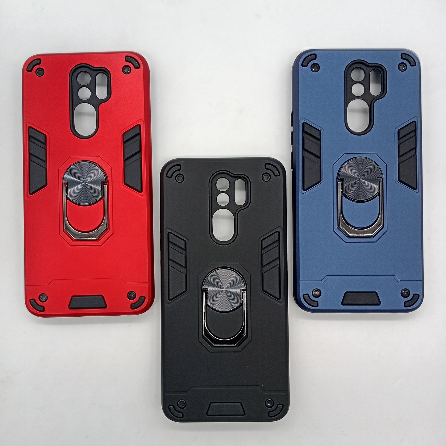 Redmi 9 Hard PC Shockproof Case with Ring Holder Slim Cover
