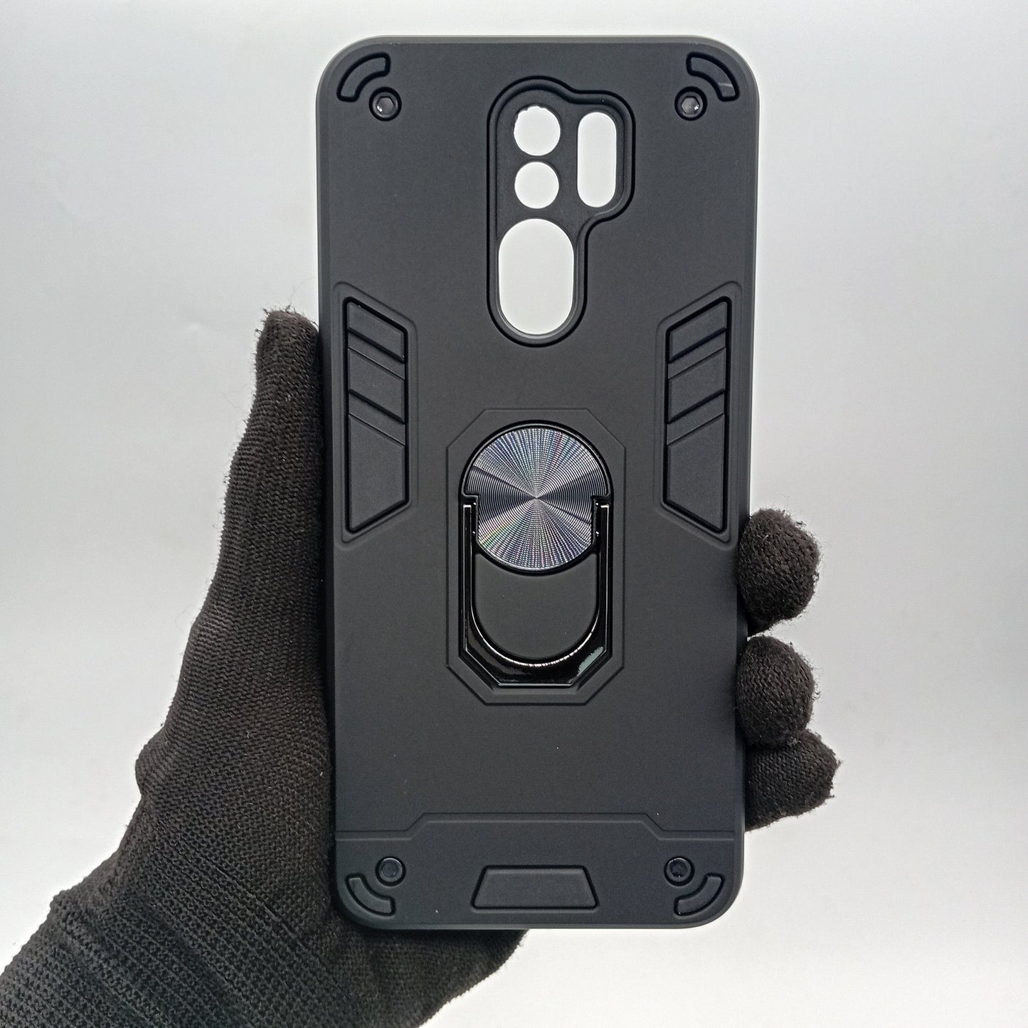 Redmi 9 Hard PC Shockproof Case with Ring Holder Slim Cover