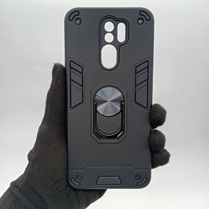 Redmi 9 Hard PC Shockproof Case with Ring Holder Slim Cover