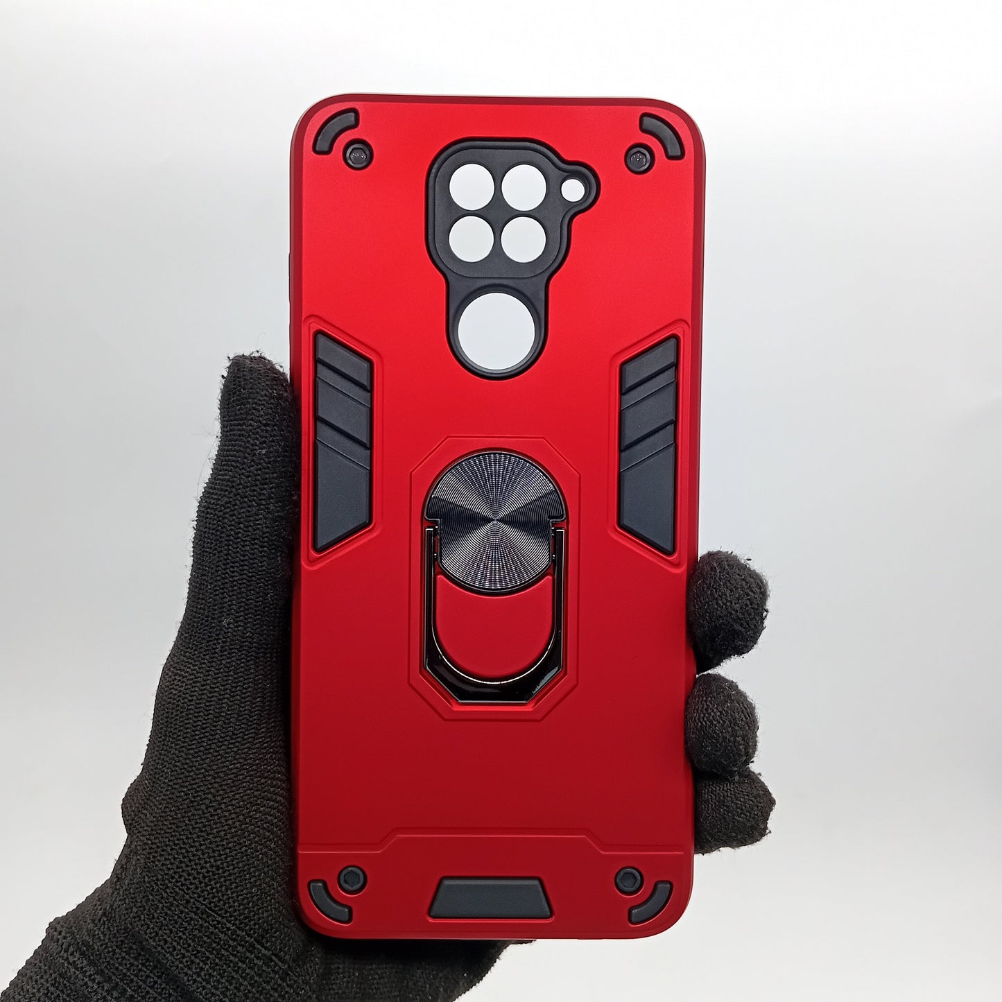 Redmi Note 9 Hard PC Shockproof Case with Ring Holder Slim Cover