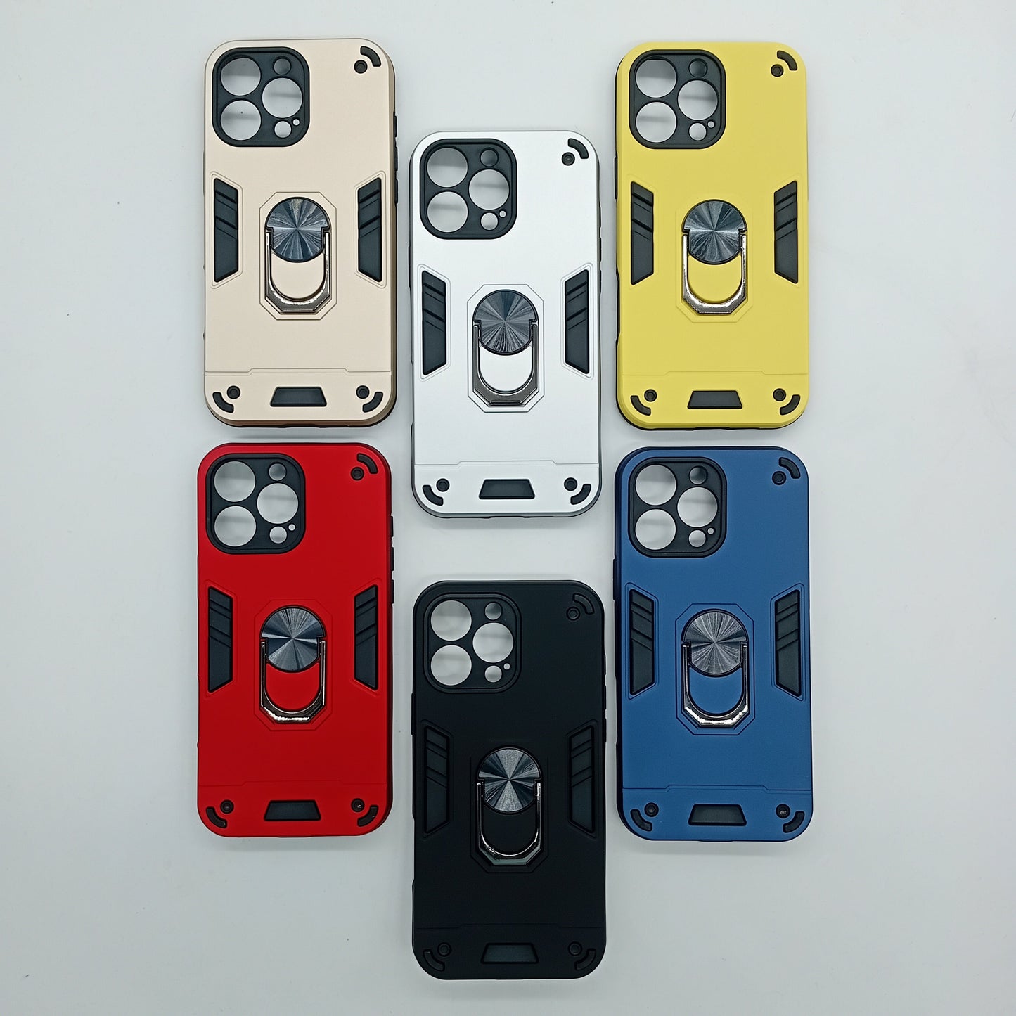 iPhone 16 Pro Max Ring Holder Shockproof Slim PC Case